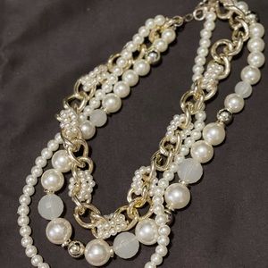 Chains and Pearls Necklace with multiple rounds